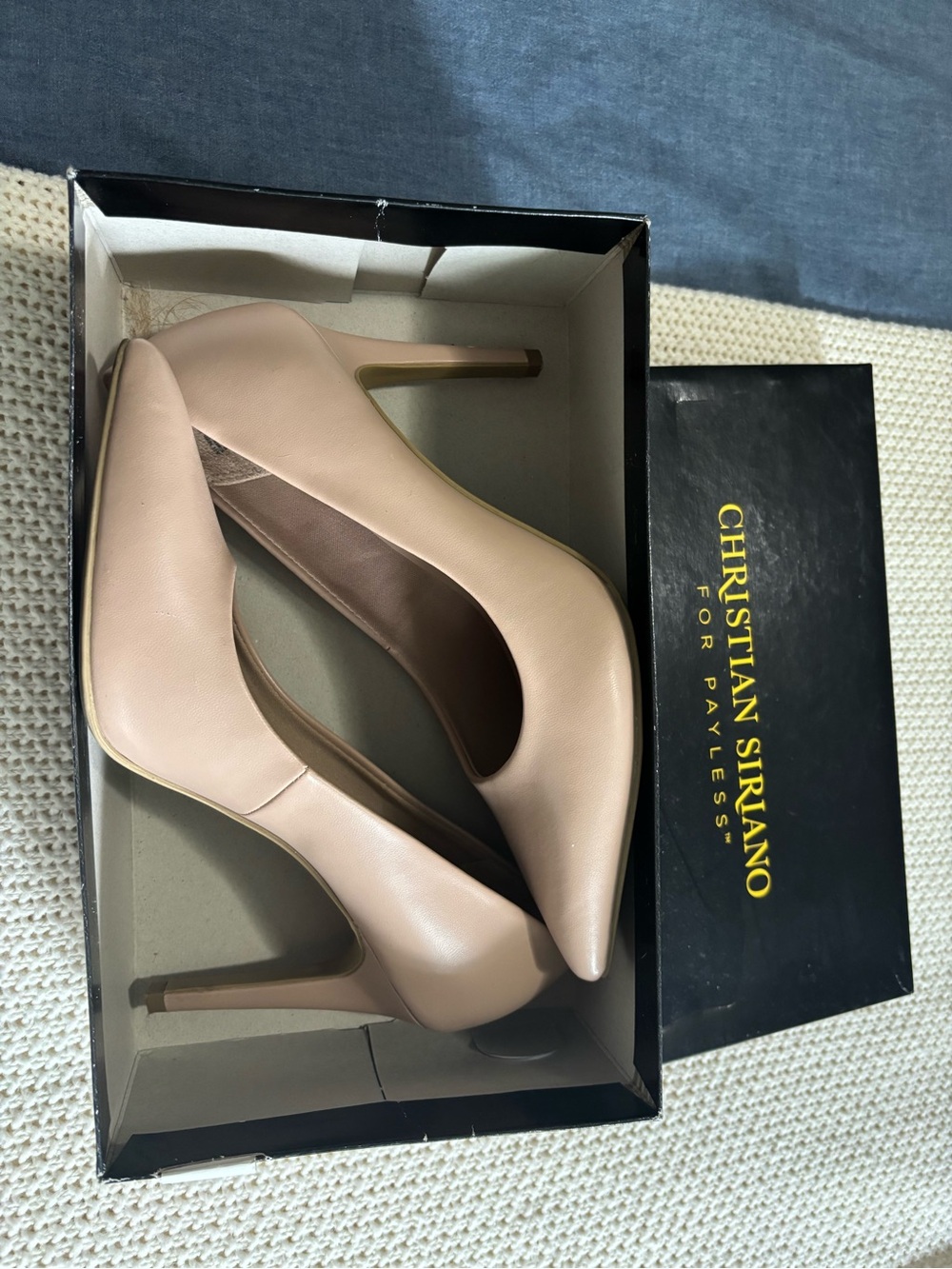 Christian Siriano Blush Nude Pointed-Toe Stiletto Pumps